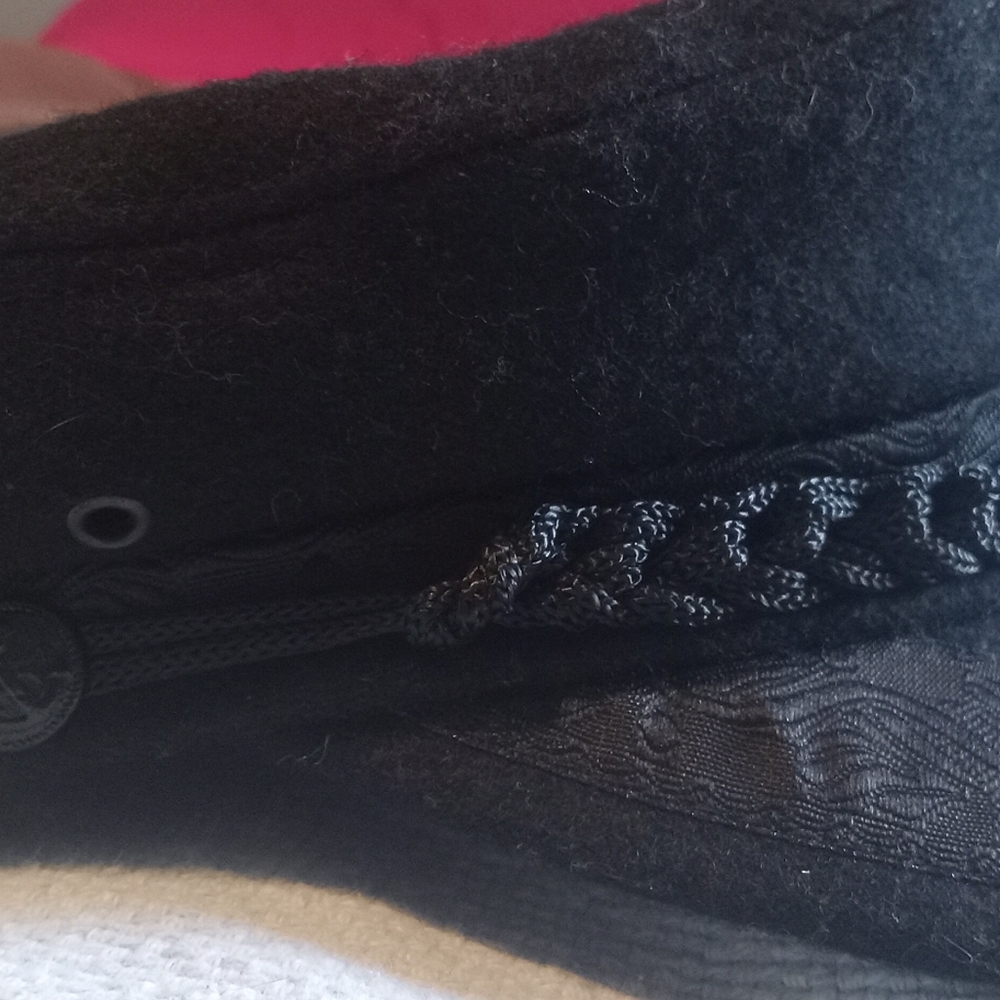 Orginal Greek fishermans Black Wool Hat with Braided Detail